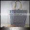 Wholesale Customized Navy Stripe Canvas Tote Bag