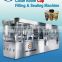 Taiwan Automatic Water Liquid Yogurt Ice Cream Putting powder filling aluminum foil plastic cup carton box sealing machine