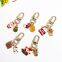 Wholesale Enamel Christmas Santa Claus Metal Keychains Custom Logo Glitter Christmas Keychains Day Enamel Keyring