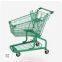 All Plastic Supermarket Grocery Store Shopping Trolley With Stainless Steel Frame Coin Lock Unfolding Feature For Hypermarkets