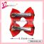 Sequin hair accessories flat ribbon bow hair clips,ribbon bow satin hair jewelry