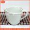 heart cup porcelain ceramic heart shape coffee cup with mini handle, peach shape tea cup