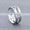 2016 Geometric Hollow Out Pattern Design Stainless Steel Ring