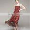 ladies red long slip dress wholesale
