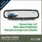 4'' classic car mirror reversing mirror monitors with 2 temperatures sensors and compass