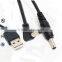 Whosale custom USB 2.0 to 5.5 x 2.1mm/ 5.5 x 2.5mm dc cable