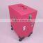 trolley rooling make up beauty kit vanity leather jewelry box