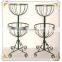 2 tire metal flower pot stand used in indoor and outdoor