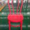 PP Plastic Red Color Stackable Wedding Rental Chair