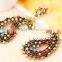 Colorful Indian Earrings,Kundan Studded Ethnic Yet Modern Indian Earrings,Boho Earring,Aztec Earring,Tribal Earring