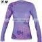 Wholesale custom sublimated rash guard women sexy rashguard