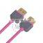 Slim Flexible Dual colors 2.0 versions HDMI A male to A male Cable high speed HDMI cable