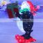 Outdoor animated glass sculpture christmas penguin decorations