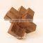 2015 Hot Sale Wooden IQ Intelligent Puzzle Kongming Lock Brain Teaser Six Port