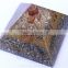Crystal Quartz Orgonite Aluminium Layer Pyramid With Crystal Point : Wholesale Orgone Products