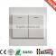 220V 4 gang piano keys wall switch