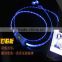 3.5mm el earphone visible led glowing earphone with microphone for smartphones
