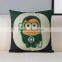 Decorative Amusing Cartoon Characters Linen Seat Cushion Cover