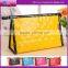 New design pure color leather cosmetic bag