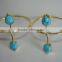silver jewelry turquoise Quartz pear Gemstone Bangle
