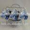 Flower decorate ceramic tea cup and saucer set