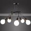 CE RoSH iron black or white or red Chandelier lamp GX-5109-5                        
                                                Quality Choice