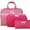 2015 hot-sale polka dot cosmetic bag set/cosmetic bag/travel bag