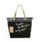 Cotton Tape Black Cotton Tote Bags