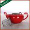 2017 new ceramic tea set/tea pot/tea cup and saucer with metal stand