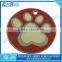 Heart shape high quality gold metal rhinestone pet tag