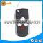 ABS 2+1 button flip key cover case with logo and blade remote blank key case shell fob for Honda crv 2012