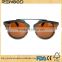 2015 Fashion quality Metal wooden Sunglasses Metal Eyeglass Frame Wooden Temple Sunglasses