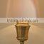 hot sale in Czech metal base leaves mirror glass table lamp with white square fabric lamp shade for home goods decor