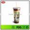 Eco Double wall insulated plastic tumblers with straw 20 oz for promotion