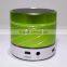 LED Light Portable Mini Metal Wireless Bluetooth Speaker with FM Radio MP3 TF Card