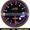 60mm auto gauge tachometer / smoke lens Tachometer gauge with warning and peak recall