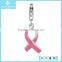 Pink Ribbon Charm Pendant Bracelet&Neckalce in Sterling Silver