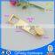 HS-041 gold teeth zipper custom metal zipper puller gold simple design