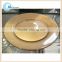silver gold rimmed glass charger plate dinner plates