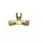 964 Union Tee,Air Brake Fittings for Nylon Tube, Brass valve