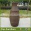 bottle shape wicker patio furniture/outdoor coffee set/small table with chair
