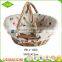 Hand woven rustic empty wicker gift basket for birthday