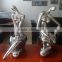 Stainless steel sculpture naked women sitting on table Hebei manufacturer