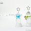 led acrylic crystal snowman with metal star white base name card holder for Christmas decoration