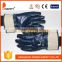 DDSAFETY Bule Color Industrial Knit Cotton Jersey Nitrile Coated Glove With Safety Cuff
