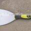 paint scraper with rubber handle, mirror polished blade