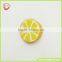 Yellow half lemon soft pu material squishy squeeze fruit slow rising toys