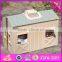 2016 new design children miniature toys wooden toy horse stable W06A166