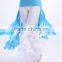 Symmetric ruffle overskirt for belly dance