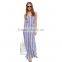 Women elegant spaghetti straps tie waist long printed flowy chiffon maxi dress
